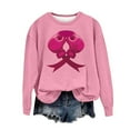 thumbnail image 4 of Fznquz Womens Fall Tops Crewneck Breast Cancer Awareness Fashion Pink Sweatshirt Plus Size Long Sleeve Work Shirts for Women, 4 of 4