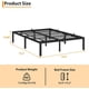 thumbnail image 3 of 14-pulgada tamaño completo-size negra metal marco de cama: con almacenamiento space, high bearing capacity, heavy-duty sturdy mattress foundation, easy to assemble, no box spring required, 3 of 5