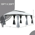 thumbnail image 4 of GRANDPATIO 10x13 Ft Gazebo Double Soft Top All-Weather Canopy Anti-UV Shelter with Privacy Curtains and Netting for Patio, Deck, Backyard, Garden, Lawns, 4 of 8