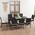 thumbnail image 1 of vidaXL 9 Piece Garden Dining Set Poly Rattan Black, 1 of 3