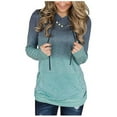 thumbnail image 1 of Fridja Mode Femmes Pull à Capuche Imprimé Manches Longues Blouses Chandail en Molleton Tops, 1 of 5