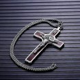 thumbnail image 2 of Catholic Metal Alloy Crucifix Jesus T Hanging, 2 of 5