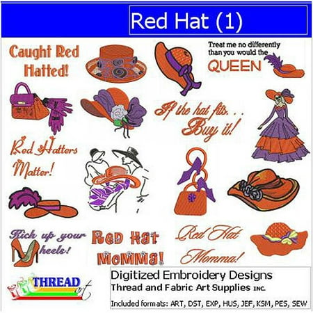 ThreadArt Machine Embroidery Designs Red Hat(1) CD