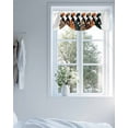 thumbnail image 4 of Black Girl African Tie Up Valances Curtain, Adjustable Kitchen Elegant Women Abstract Orange Geometric Tribal Valances for Windows Decor, Rod Pocket Short Curtains Set for Bedroom/Bathroom, 54"x18", 4 of 8