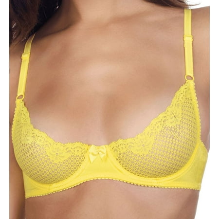 

Women s Timpa 16449 Alice Lace Underwire Demi Bra (Buttercup 34C)