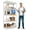 White, variant on HOMEDANT House Black 5 Tier 24.4" W Laminated Metal Shelving Unit Adjustable Storage Utility Rack Heavy Duty Shelves Organization Multipurpose Shelf Kitchen Garage Pantry Closet