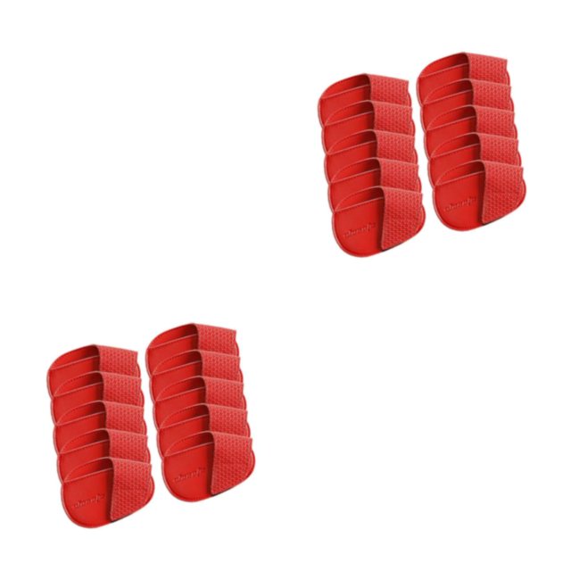 Destyer Golf Head Covers PU Portable Protector Travel Golf Athlete for Training Red Large 10 Pcs 2Set