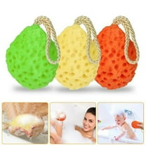 3 Pcs Bath Sponges, Honeycomb Shower Sponges by Casewin Loofahs Pouf Sponges for Adults Kids Body Scrubbing Skin Care Smoothing Tools