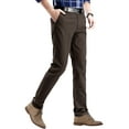 thumbnail image 4 of Matchstick Men’s Slim-Fit Flat Front Tapered Casual Chino Pants, 4 of 10