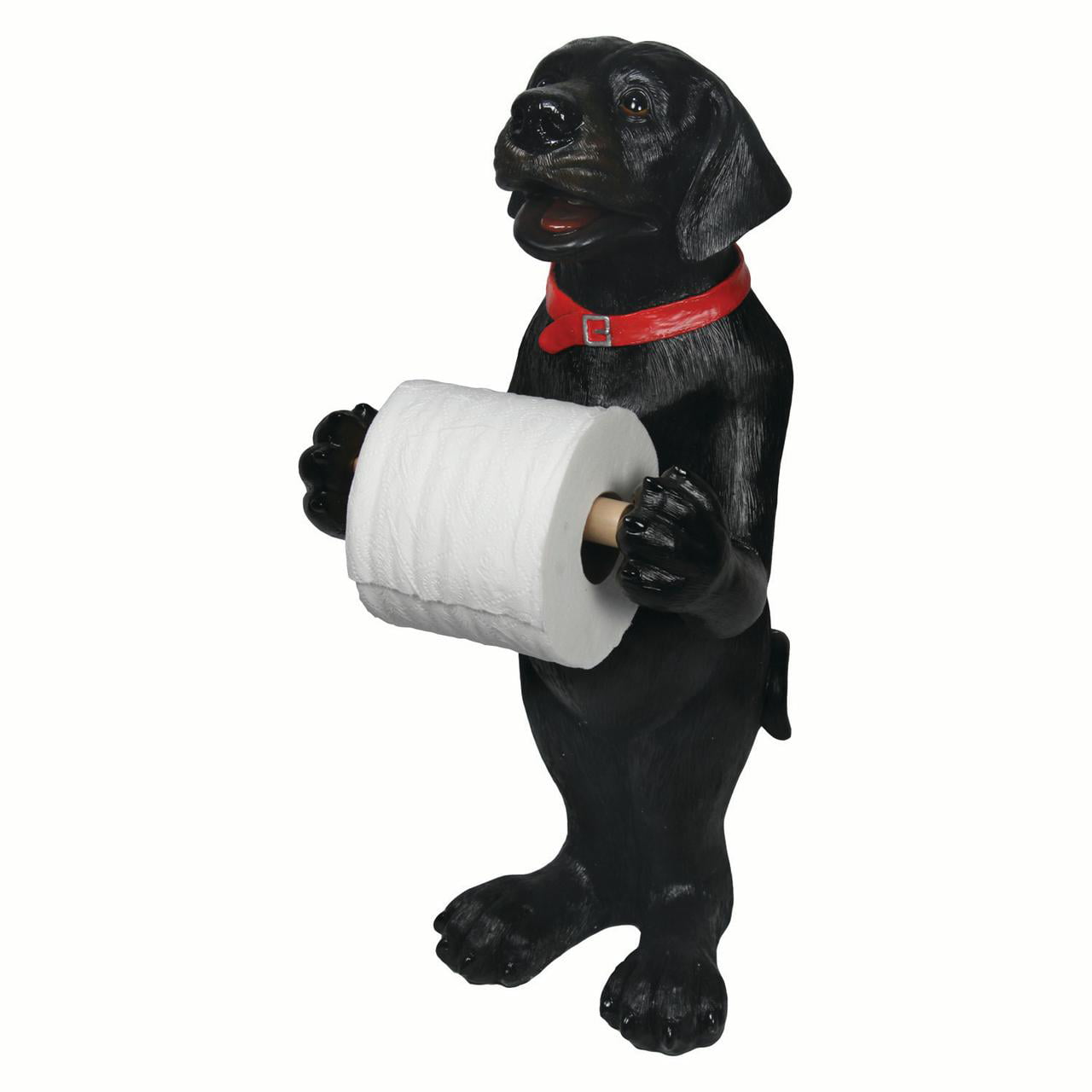 Animal Toilet Paper Holder Dog Shaped Carved Free Standing