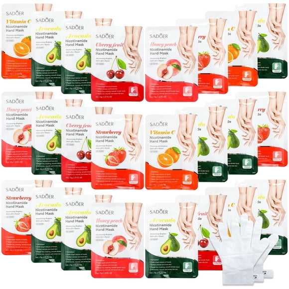 Set de mascarillas de manos Swiffen Fruits Beauty Hydrating, 24 unidades