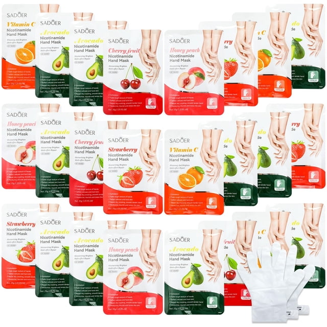 Set de mascarillas de manos Swiffen Fruits Beauty Hydrating, 24 unidades