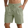 thumbnail image 2 of Men's Casual Cotton And Linen Loose Five-inch Shorts - Men's Breathable Sports Shorts, Size S-3XL, 2 of 5