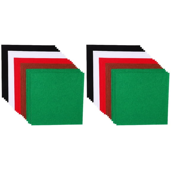 EXHUMKY  40 Pcs Assorted Color Christmas Felt Fabric Sheets for Kids DIY Crafts