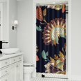 thumbnail image 2 of Classic Paisley Bohemian Curtain 36x72 Inches, Quick-Dry Polyester with Hooks, Vintage Floral Artistic Design for Bathrooms, 2 of 5