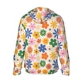 thumbnail image 3 of Haiem Groovy Daisy Flowers UPF 50+ Fishing Shirts for Men Long Sleeve UV Sun Protection Hoodie Non-Mask Outdoor Hiking Shirts, 3 of 9