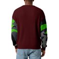 thumbnail image 4 of MLQIDK Men's Henley V Neck Camo Long Sleeve T Shirt Casual Tactical Military Inspired Comfort Fit Lightweight Breathable Everyday Wear Wine XL, 4 of 4
