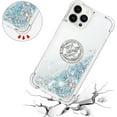 thumbnail image 4 of Glitter Case for Apple iPhone 14 Pro, Bling Sparkle Floating Cover Liquid Fashion Girly Women Girls Clear with Ring Holder Phone Case for iPhone 14 Pro  Silver, 4 of 12
