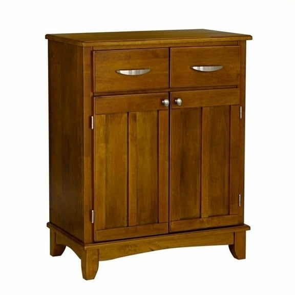 Pemberly Row Wooden Buffet Server in Cottage Oak