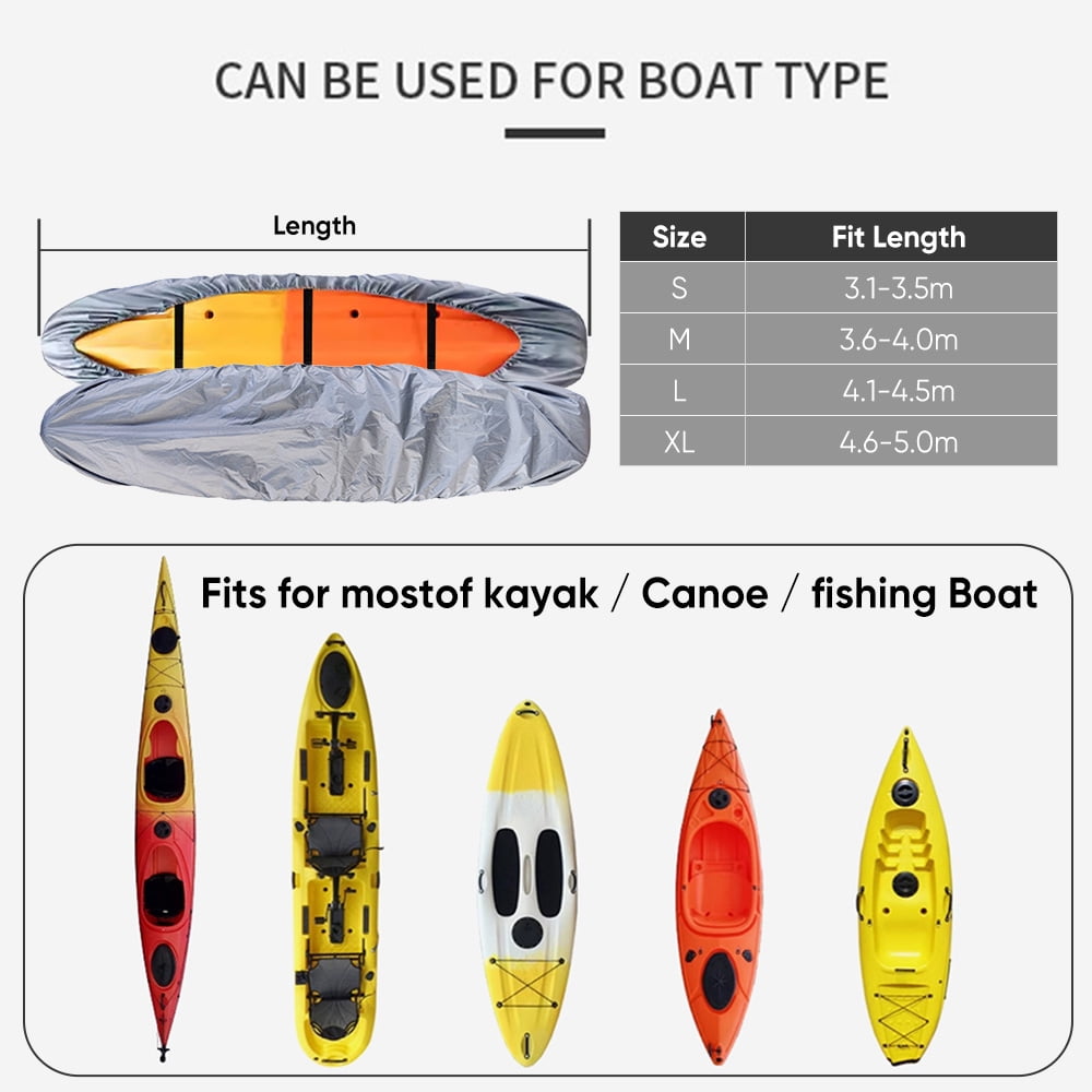 Kayak Cover,Waterproof Cover Duty Canoe Cover Heavy Duty Canoe Buckle Waterproof Sun Twirltide Cover 420d With Boat Cover Windproof Canoe Boat Cover Indoor And Cover Windproof Indoor