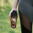 thumbnail image 6 of Honeii Haystack Meditating Cat Print 18OZ Sports Insulated Kettle,Double-Walled Stainless Steel Water Bottle with Leak-Proof Lid, Perfect for Outdoor, Sports, and Travel, 6 of 7