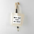 thumbnail image 5 of CafePress - Play All Day Tote Bag - Unisex Canvas Tote Bag, Beige, 1-Piece, 5 of 7