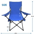 thumbnail image 3 of Easygoproducts Giant Oversized Big Portable Folding Tailgatingcampingsports Outdoor Chair W 6 Cup Holders Folds Into Carry Bag (Blue), 3 of 5