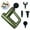Green, variant on GLUAAE Professional Deep Tissue Percussion Muscle Massager with 6 Speeds and 4 Heads, Handheld & Portable Massage Gun for Athletes Shoulder, Back, Neck Pain Relif