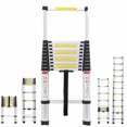 thumbnail image 2 of Telescoping Ladder 10.5Ft Aluminum Stepladder DIY 11 Steps Multi-Purpose Ladder 330lb Load 79cm to 320cm, 2 of 4