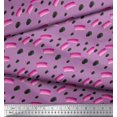 thumbnail image 3 of Soimoi Purple Poly Georgette Fabric Brush Stroke Abstract Decor Fabric Printed Yard 42 Inch Wide, 3 of 3