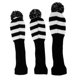 thumbnail image 2 of 3 fundas suaves con pompón para la cabeza del palo de golf, fundas para la cabeza del palo híbrido de madera y driver. Blanco, 2 of 7