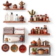 thumbnail image 1 of WELIKERA Repisas Flotantes de Pared, Juego de 6 Estantes Flotantes para Ba&ntilde;o, Cocina, Sala y Dormitorio, Repisas de Almacenamiento, Decorativas y Resistentes para Organizaci&oacute;n de, 1 of 8