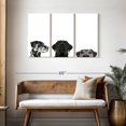 thumbnail image 3 of Elephant Stock Adorable Puppies Wall Art - Horizontal Multi Panel Canvas - Living Room Wall Decor - Animal Multi Panel - White And Black Decor - 45" x 28", 3 of 8