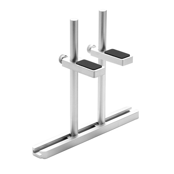 MERIGLARE GPU Support Bracket Dual Brace Video Card Support Bracket Aluminum Easy to Install GPU Stand Vertical ,Graphics Card Bracket , silvery 12cm