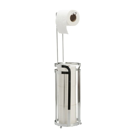Chrome Reserve Toilet Paper Holder Bath Bliss Modern Chrome Toilet paper holder With Reserve - Chrome (Dims: 6 x6x 26.) ()