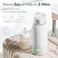 thumbnail image 6 of Portable Milk Warmer for Travel, 17 oz Capacity, 3 Min Fast Heating & Long Battery Life, Baby Bottle Warmer for Breast Milk and Water On-The-Go, Pasteurization Mode, Meets Full Day Feeding Needs, 6 of 11