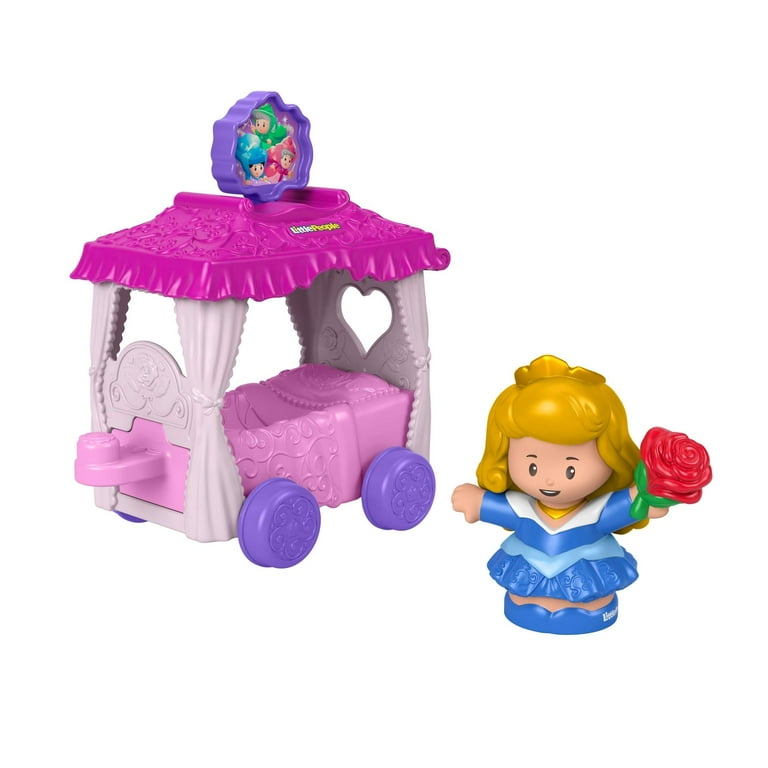 Bundle of 2 Fisher Price Little People Disney Princess Parade Aurora Fairy Godmothers Elsa Frozen 2
