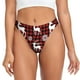 thumbnail image 1 of Fotbe Plaid Reindeer Snowflakes Tanga Sin Costuras para Mujer con Estampado – Panties Invisibles, Transpirables y Cómodos para Uso Diario-Large, 1 of 6