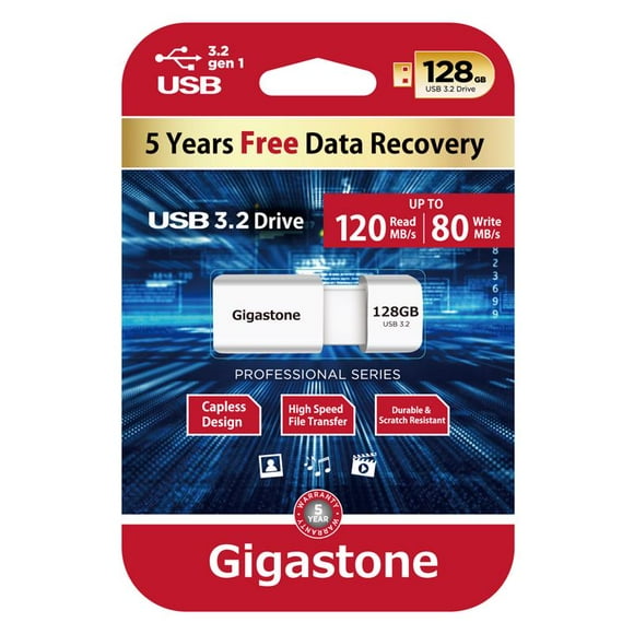 Unidad flash Gigastone 128GB blanca