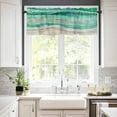 thumbnail image 2 of Coastal Beach Valances for Windows - Sage Green Kitchen Curtain Valance - Abstract Green Wave Window Valances Bathroom Window Treatment Modern Ombre Valances Curtains for Living Room Bedroom 54"x18", 2 of 6