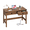 Brown, variant on Farmhouse Computer Desk with 2 Drawers, 39 Inch Small Office Computer Desk with Power Outlets, Compact Writing Study Desk for Small Spaces, Antique White