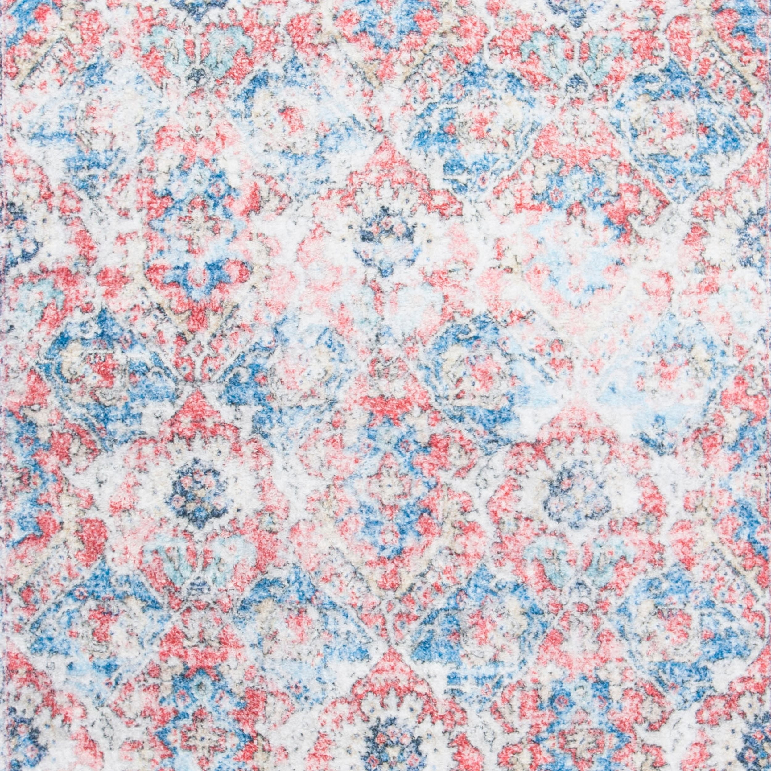 SAFAVIEH Saffron Bronagh Distressed Oriental Area Rug, Rust/Blue, 8' x 10'