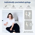 thumbnail image 5 of Twin Mattress, PAPROOS 12 Inch Hybrid Mattress in a Box, Individual Pocket Spring Mattress with Full Support, Cool Twin Size Mattress with Breathable Knitted Fabric, Medium Firm, CertiPUR-US, White, 5 of 12