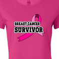 thumbnail image 4 of Inktastic Breast Cancer Survivor with Pink Ribbon Women's T-Shirt, 4 of 5