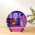 thumbnail image 3 of Lsque inside out 2 Pattern Ceramic Decorative Plate Decorative Plates with Display Stand Personalized Porcelain Plate Ceramic Ornaments for Wall Hanging Decoration-6in, 3 of 6