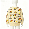 thumbnail image 6 of Gaxelrn Toddler Boys Cotton Construction Truck Print Long Sleeve Crew Neck Sweatshirt,Size 5-6 T, 6 of 6
