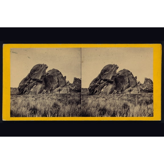 Print: Register Rock In Goose Creek Mountains On The Old Emigrant Road
