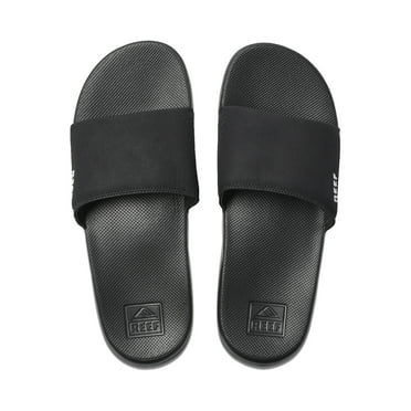 Reef Men's Sandals One Slide, Black, 4
