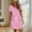 Pink, variant on Sentmoon Women's Summer Dresses V Neck Regular Fit Breathable Plus Size Athletic Dress with Print Short Sleeve 2026 Workout with Pockets Dress Comfy for Fitness and Exercise Wine XXL