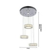 thumbnail image 4 of Design Living D16'' Three Light Hanging Pendant LED Chandelier with Chrome Hardware, 4 of 6
